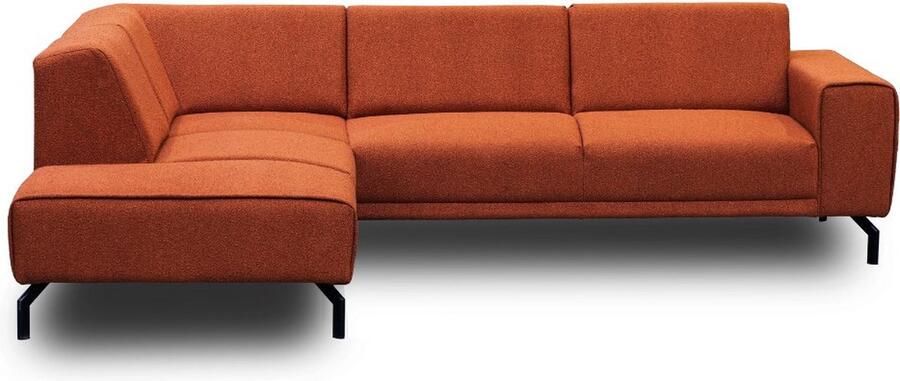 Dimehouse DeGeBe Hoekbank Maël bouclé stof in terracotta kleur links Stof Scandinavisch & Basic 275 x 81 x 210 cm - Foto 3
