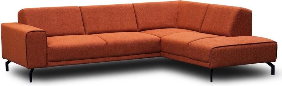 Dimehouse DeGeBe Hoekbank Maël bouclé stof in terracotta kleur rechts Stof Scandinavisch & Basic 275 x 81 x 210 cm - Foto 3