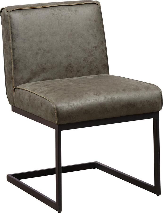 Dimehouse Industrieel Eetkamerstoel Nathan Groen Zwart Metaal