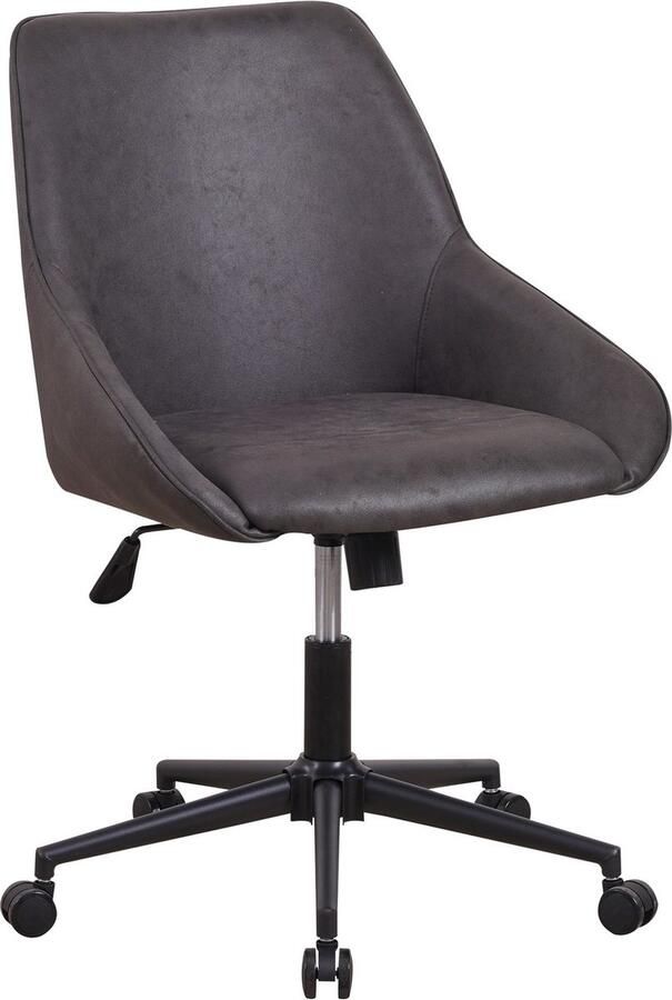 Dimehouse Industriële Bureaustoel Lennox Antraciet Draaibaar