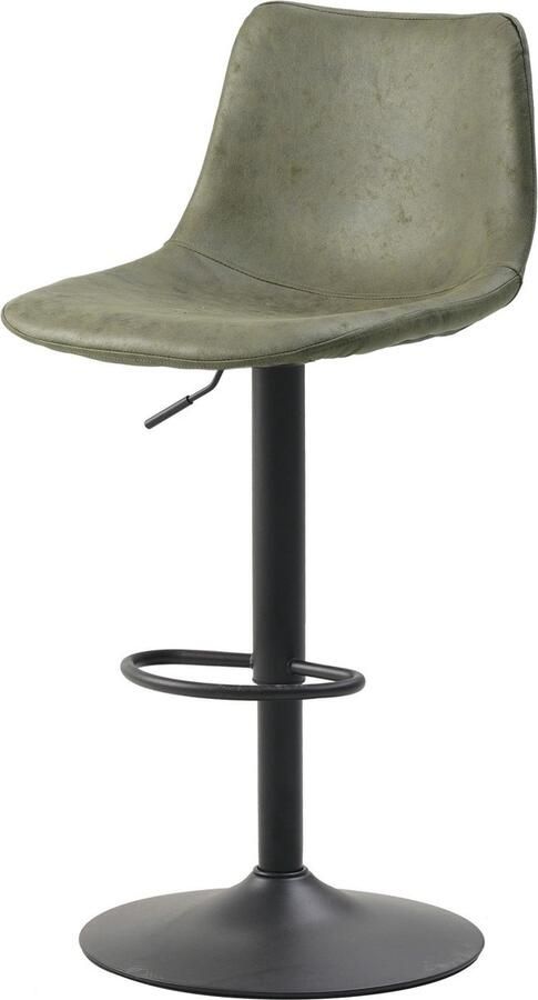 Dimehouse Industriële Draaibare Barkruk Boran Groen Verstelbaar Zonder Armleuningen - Foto 2