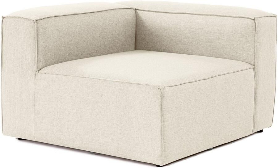 Dimehouse Lounge Hoek element links modulaire bank Fora ecru Linnen Modern 107 x 66 x 105 cm