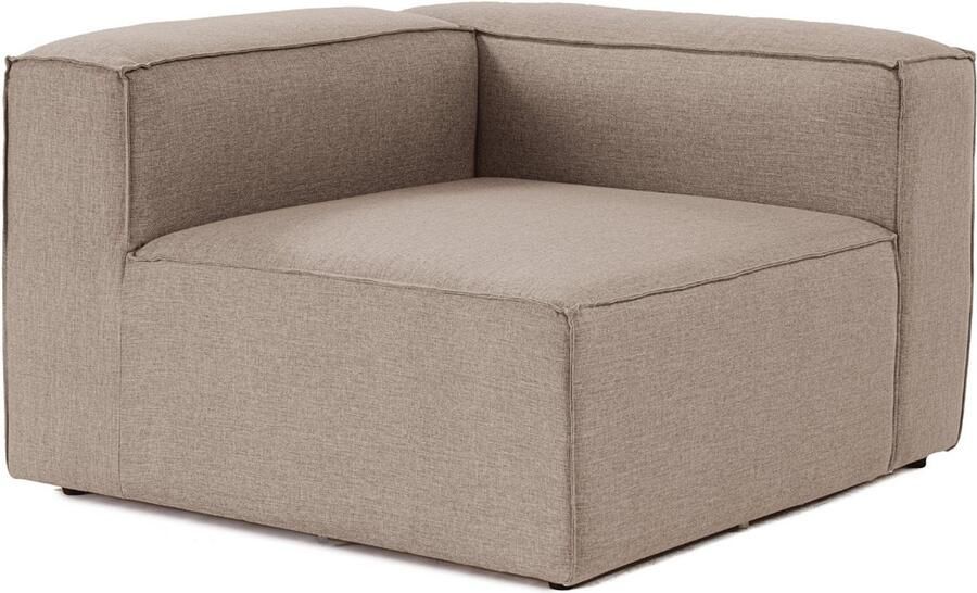Dimehouse Lounge Hoek element rechts modulaire bank Fora bruin Linnen Modern 107 x 66 x 105 cm