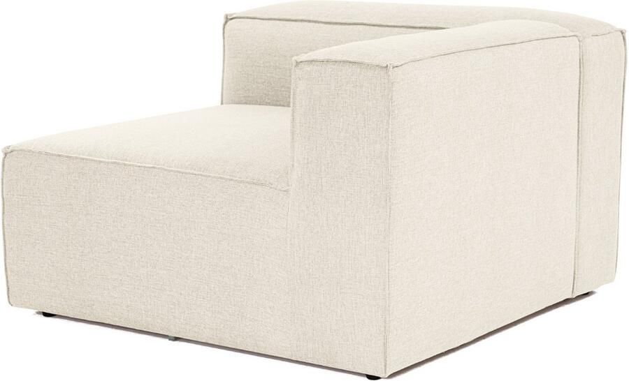 Dimehouse Lounge Hoek element rechts modulaire bank Fora ecru Linnen Modern 107 x 66 x 105 cm