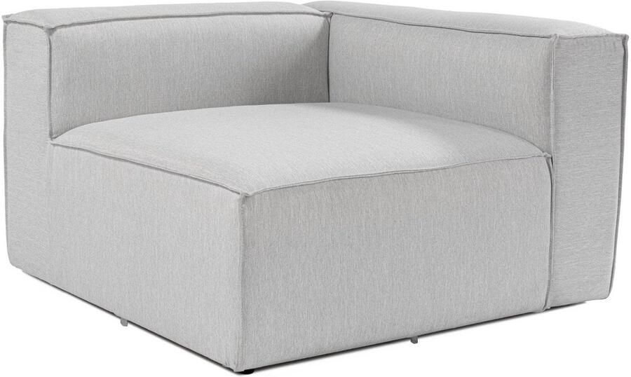 Dimehouse Lounge Hoek element rechts modulaire bank Fora lichtgrijs Linnen Modern 107 x 66 x 105 cm