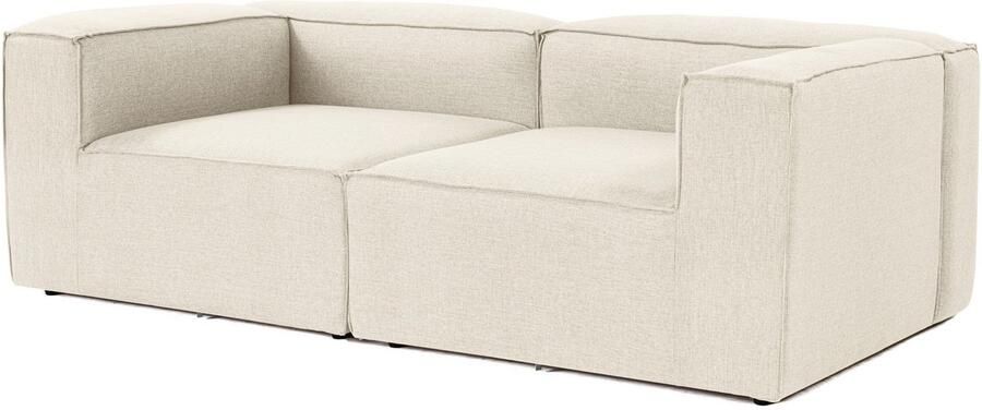 Dimehouse Lounge Modulaire bank 2-zits Fora ecru Linnen Modern 214 x 66 x 105 cm