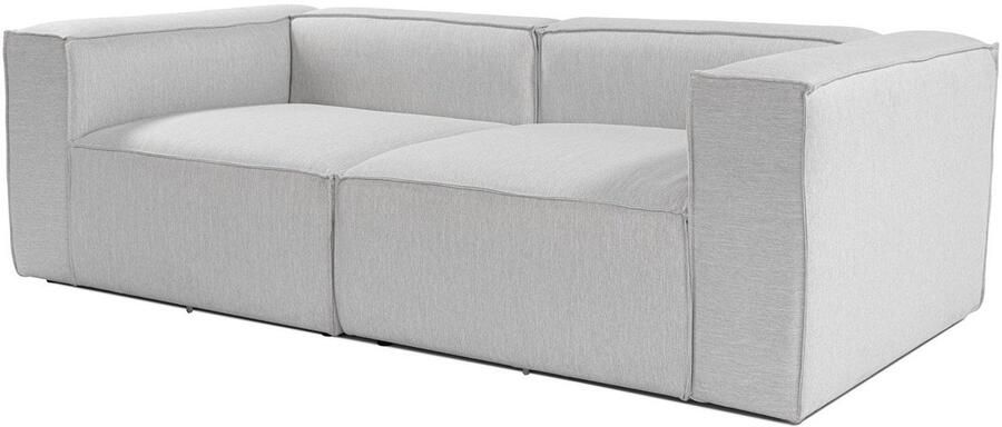 Dimehouse Lounge Modulaire bank 2-zits Fora lichtgrijs Linnen Modern 214 x 66 x 105 cm