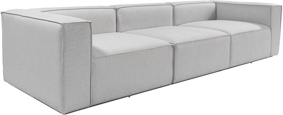 Dimehouse Lounge Modulaire bank 3-zits Fora lichtgrijs Linnen Modern 297 x 66 x 105 cm