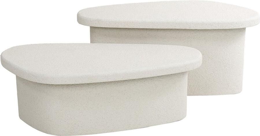 Dimehouse Organische Salontafel Set van 2 Zaya Marmer Composiet