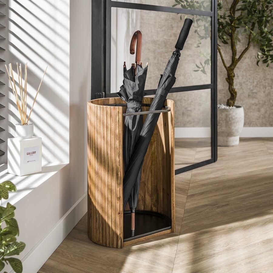 Dimehouse Paraplubak Liva Mangohout Zandkleur 50 cm