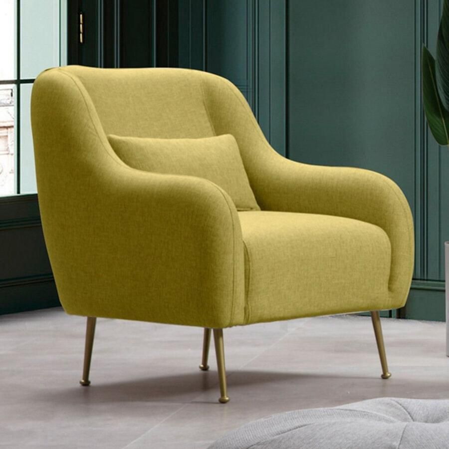 Dimehouse Risa Home Fauteuil Sevilla Yellow Stof Modern