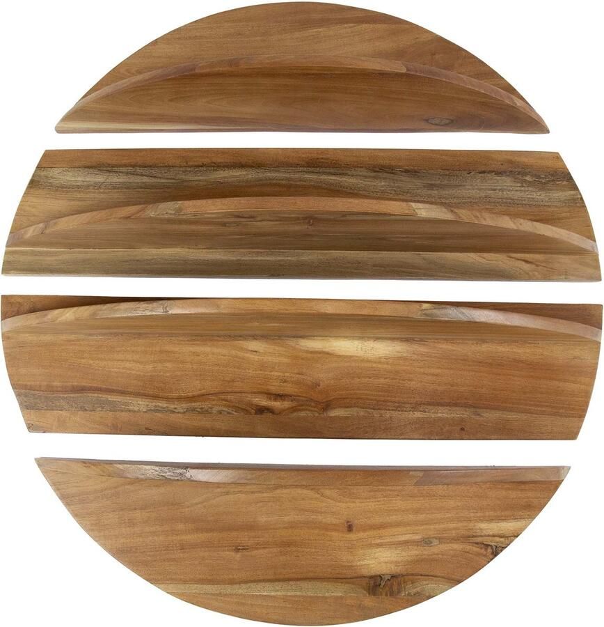 Dimehouse Rond wandrek Binc hout naturel