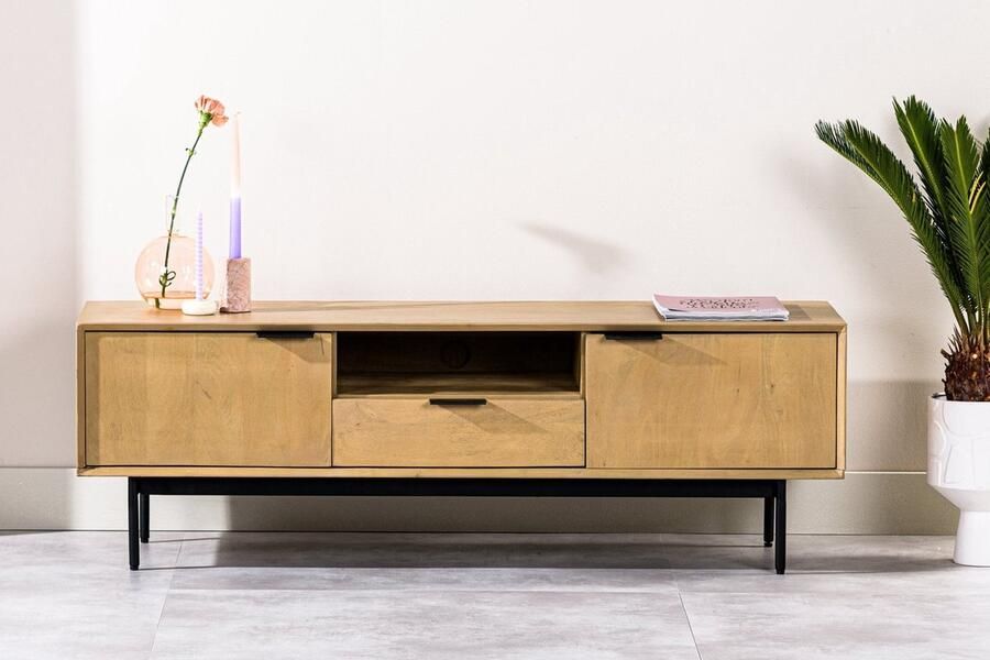 Dimehouse TV Meubel Zayn mangohout 140 cm - Foto 2