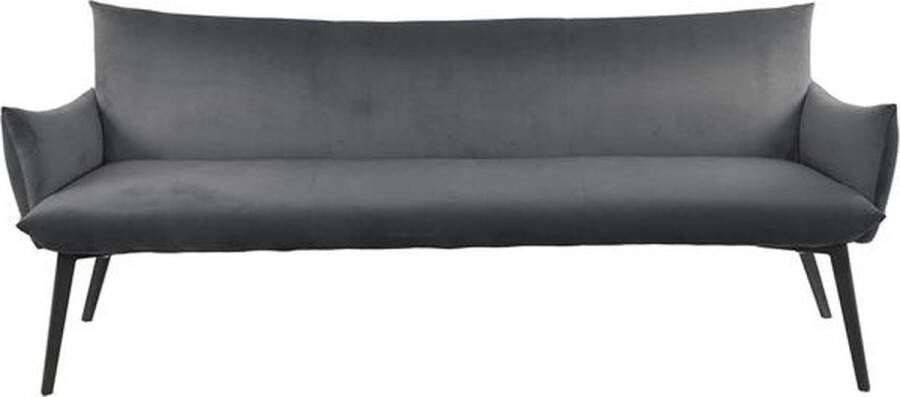 Dimehouse Eetkamerbank Renny Antraciet 200 x 65 x 82 cm Velvet Modern 200 x 65 x 82 cm