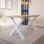 Dimehouse Eettafel Zwart X-poot 160 x 80 x 76 cm Lenzo Melamine Horecakwaliteit Rechthoekig - Thumbnail 1