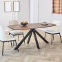 Dimehouse Eettafel deens ovaal Paris walnoot finish 160x100 cm - Thumbnail 1