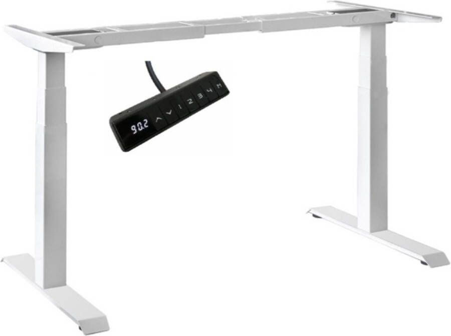 Dimehouse Elektrisch verstelbaar zit-sta bureau frame wit - Foto 1