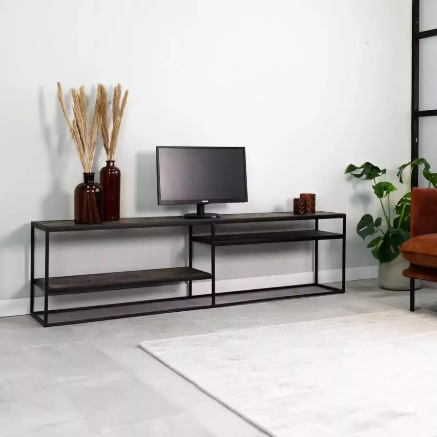 Dimehouse Industrieel TV-meubel visgraat bruin Sylvie - Foto 2