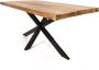 Dimehouse Industriële eettafel York mangohout spinpoot 140x90 - Thumbnail 2