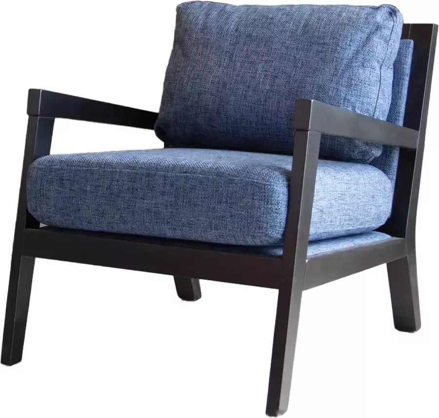 Dimehouse Industriële fauteuil Morris stof blauw - Foto 1