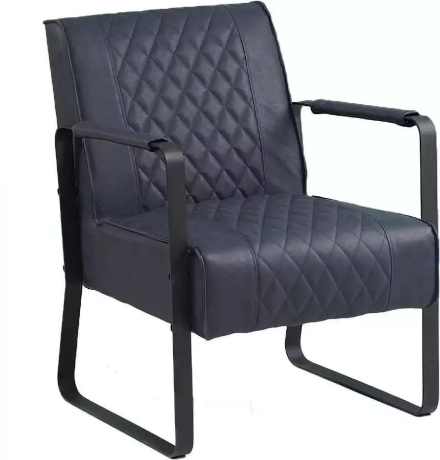 Dimehouse Industriële fauteuil Peter blauw - Foto 1