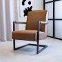 Dimehouse Industriële leren fauteuil cognac Tiger - Thumbnail 2