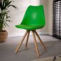 Dimehouse Harrow Eetkamerstoel Lime Groen Kuipstoel Scandinavisch Design - Thumbnail 2