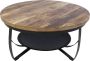 Dimehouse Oxis Salontafel Ø 70 cm Industrieel Rond Mango Hout - Thumbnail 2