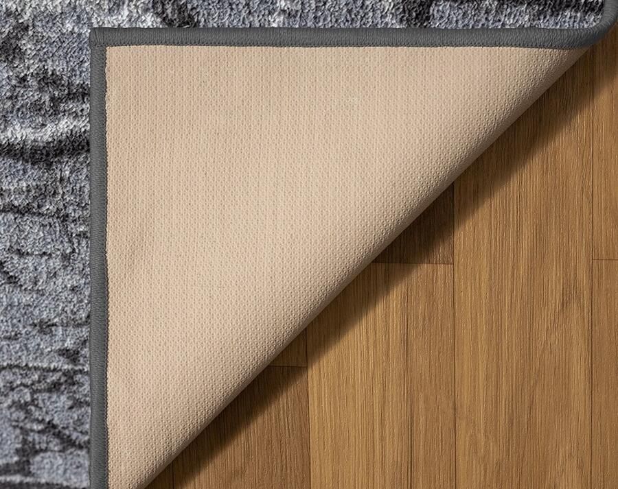 Dinarsu Karpet24 Elis Modern Onderhoudsvriendelijk Rechthoekig Tapijt met Antislip (Antraciet 120x170 cm) Voor Stijl en Comfort in Keuken & Eetkamer