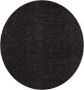 Karpet24 Hoogpolig Glanzend Vloerkleed Galaxy Antraciet-Ø 120 cm rond Gel Backing Wasbaar 30 mm Effen - Thumbnail 1