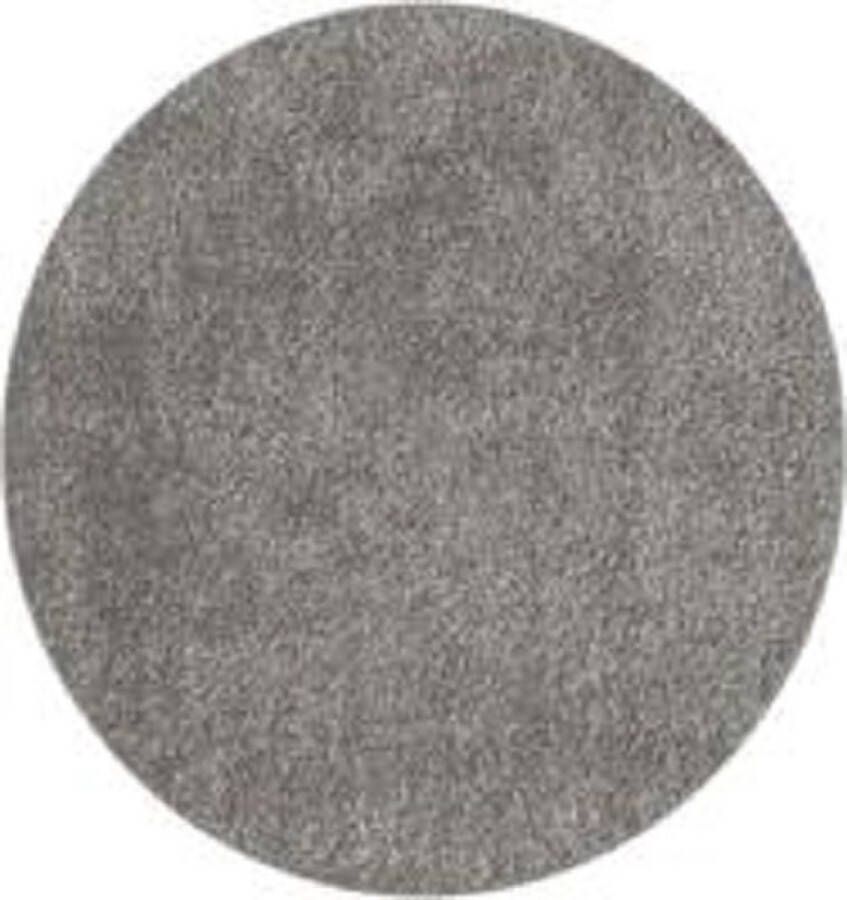 Karpet24 Hoogpolig Glanzend Vloerkleed Galaxy Grijs-Ø 120 cm rond Gel Backing Wasbaar 30 mm Effen - Foto 2