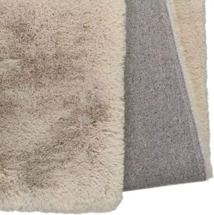 Dinarsu Hoogpolig Vloerkleed Shaggy Supersoft Beige-80 x 150 cm