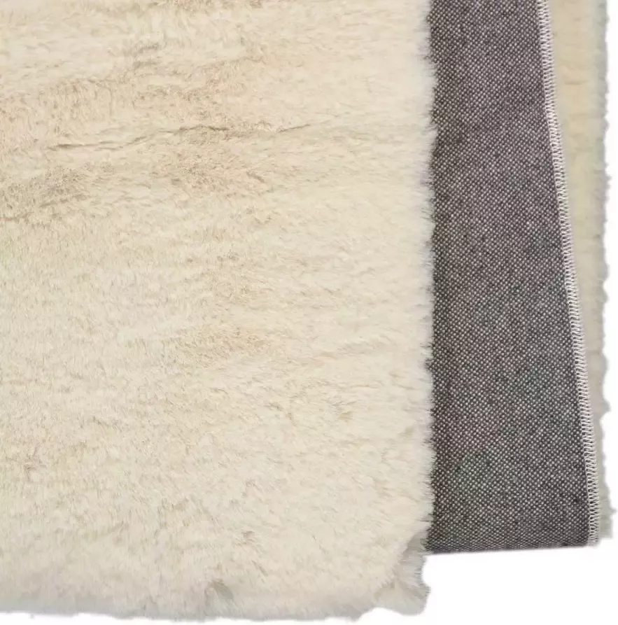 Dinarsu Hoogpolig Vloerkleed Shaggy Supersoft Crème-120 x 170 cm