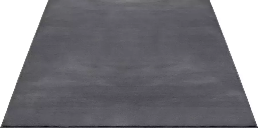 Dinarsu Superzacht Laagpolig Vloerkleed met bontlook Antraciet-117x160 cm