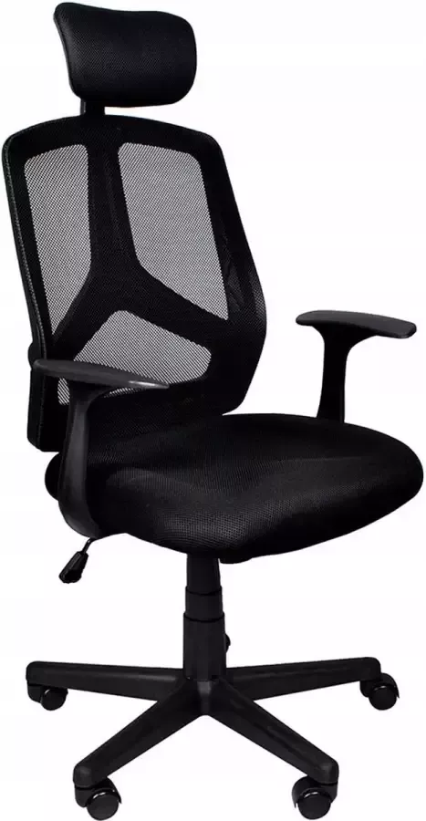 Discountershop Ergonomische Bureaustoel Volwassenen Verstelbaar Netbekleding Zwart