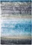 Disena Blauw Groen vloerkleed 160x230 cm A-symmetrisch patroon Modern - Thumbnail 1