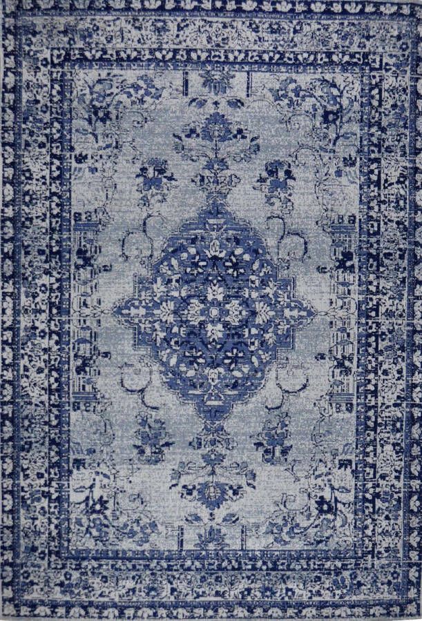 Disena Blauw vloerkleed 160x230 cm A-symmetrisch patroon Klassiek