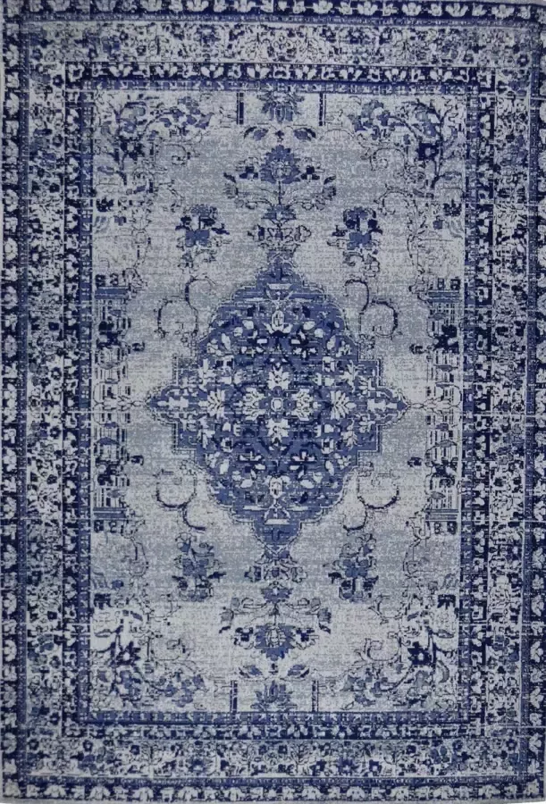 Disena Blauw vloerkleed 160x230 cm A-symmetrisch patroon Klassiek