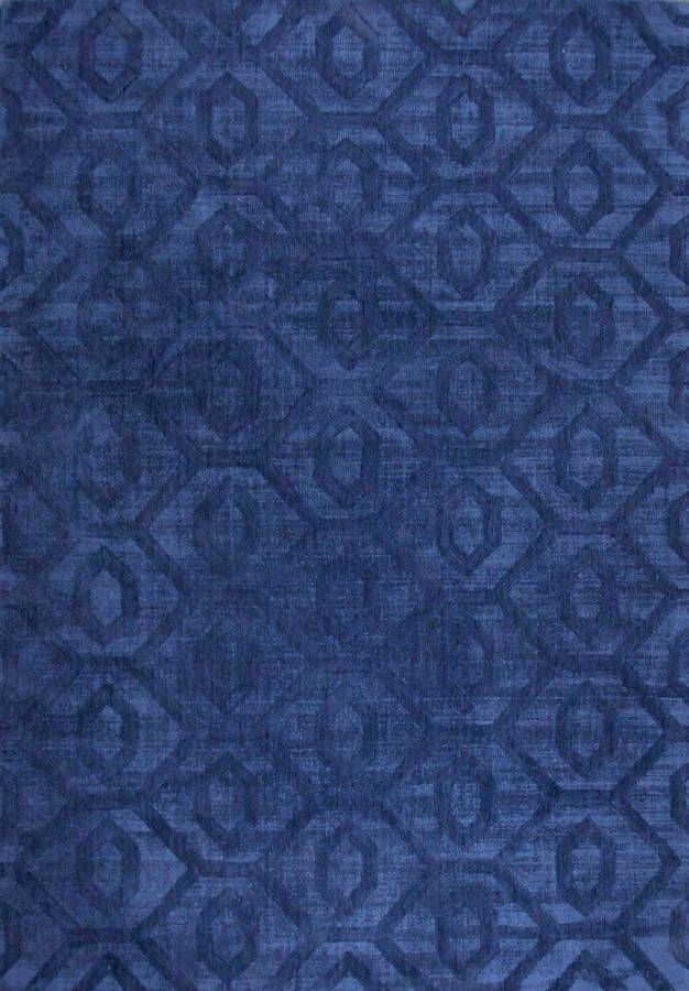 Disena Blauw vloerkleed 160x230 cm Symmetrisch patroon Modern