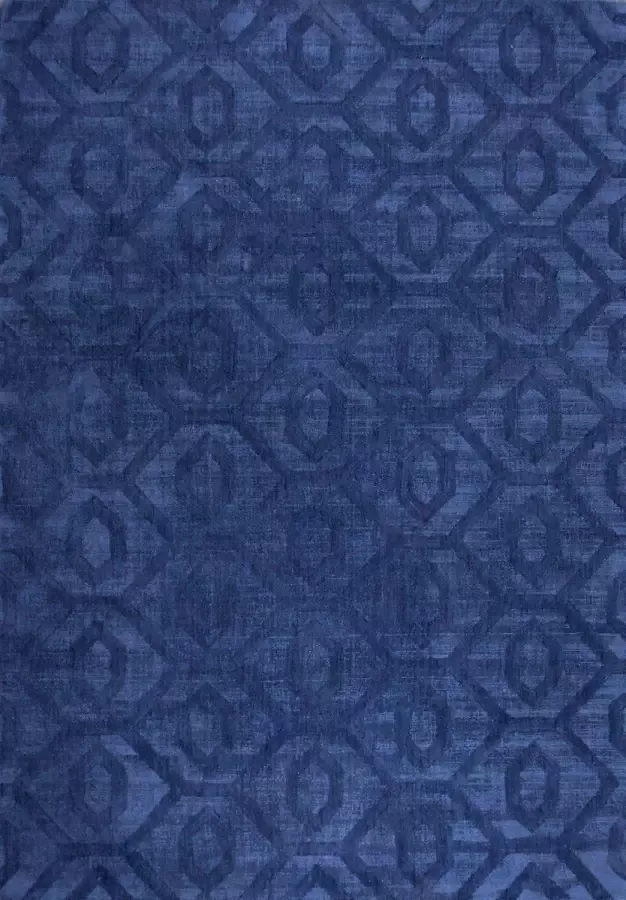 Disena Blauw vloerkleed 190x290 cm Symmetrisch patroon Modern
