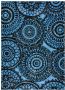 Disena Blauw Zwart vloerkleed 200x300 cm A-symmetrisch patroon Modern - Thumbnail 2