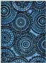 Disena Blauw Zwart vloerkleed 200x300 cm A-symmetrisch patroon Modern - Thumbnail 1