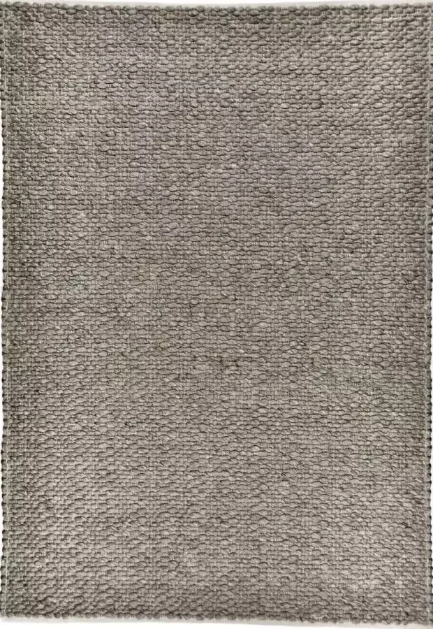 Disena Grijs vloerkleed 160x230 cm Effen Landelijk