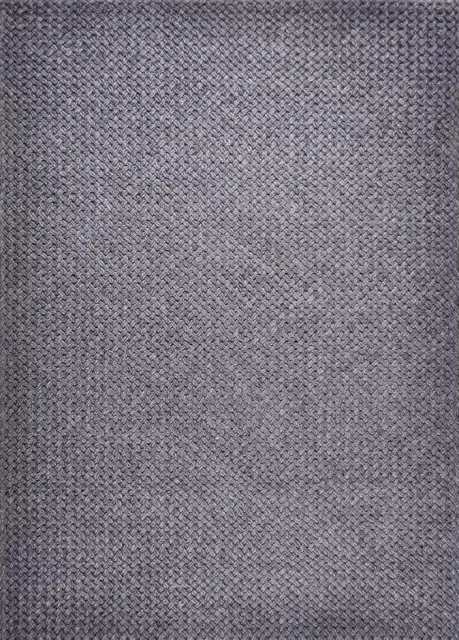 Disena Grijs vloerkleed 190x290 cm Effen Industrieel