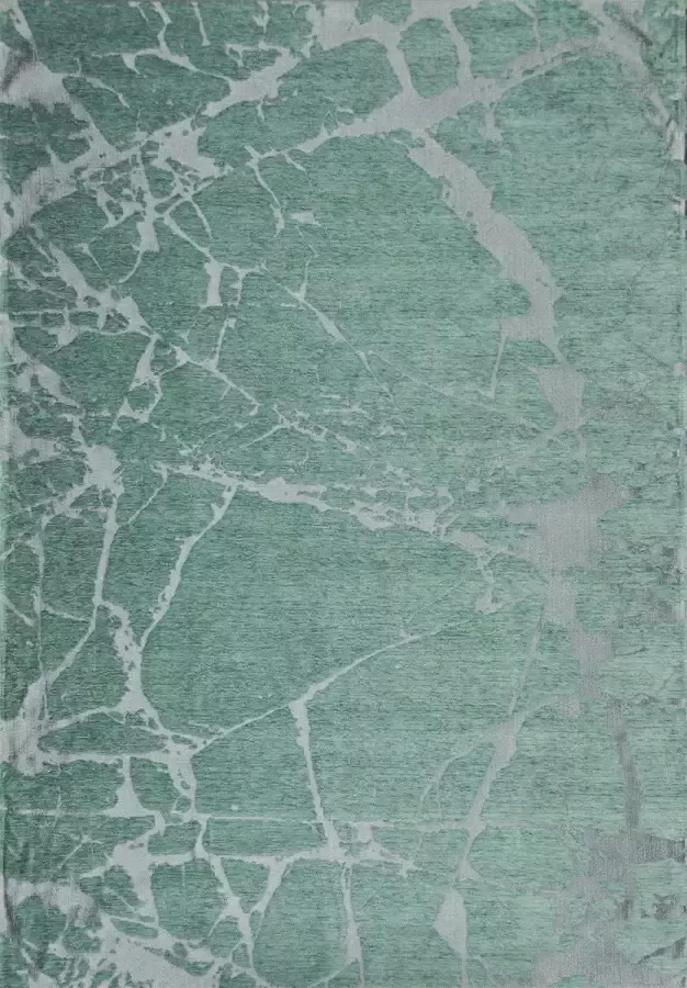 Disena Groen Turquoise vloerkleed 200x290 cm A-symmetrisch patroon Modern