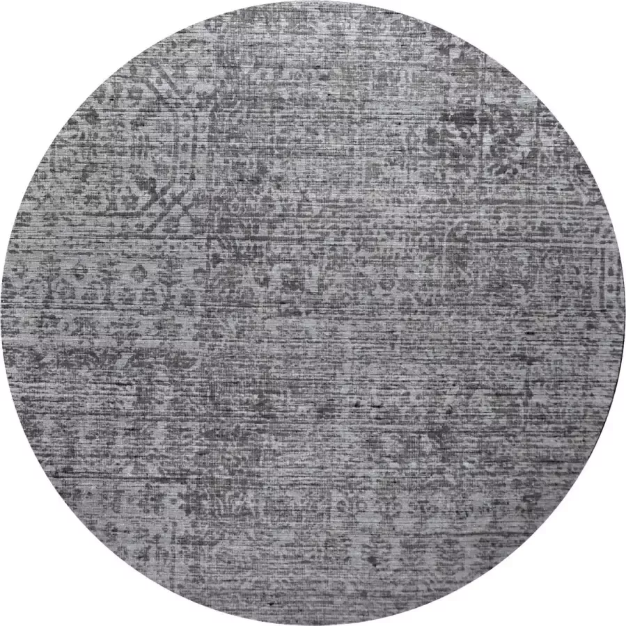 Disena Taupe vloerkleed 200rond cm A-symmetrisch patroon Modern