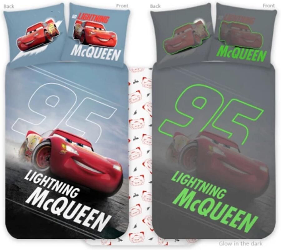 Disney Cars Glow in the Dark dekbedovertrek Ledikant dekbedovertrek 100x135 cm 100% Katoen