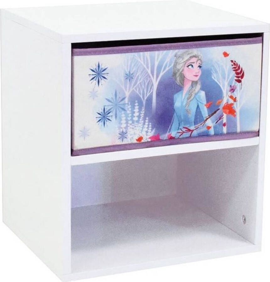 Disney Frozen Nachtkastje met laatje 36 x 33 x 30 cm Wit Paars