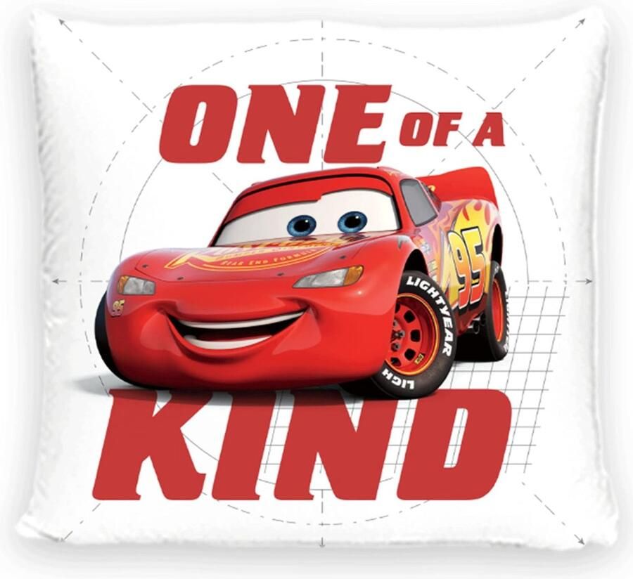 Disney Home Cars sierkussen met vulling en ritssluiting 40x40 cm sierkussen met vulling geweldig sierkussen voor bank woon- en slaapkamer zacht knuffelkussen