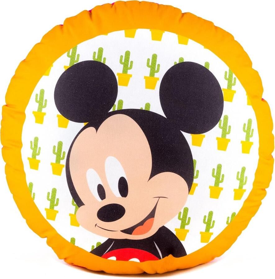 Disney Home Mickey & Minnie sierkussen met vulling en ritssluiting 40x40 cm sierkussen met vulling geweldig sierkussen voor bank woon- en slaapkamer zacht knuffelkussen